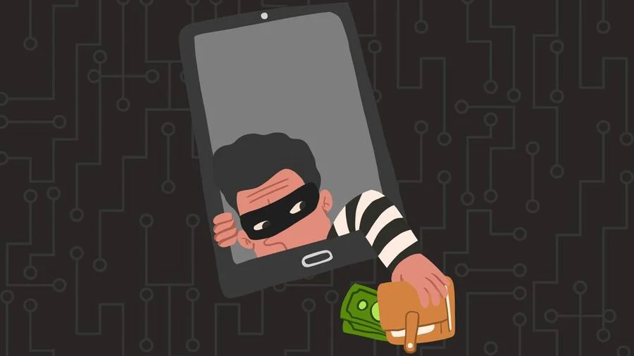 Ilustrasi ancaman siber dari aplikasi berbahaya pencuri data di smartphone