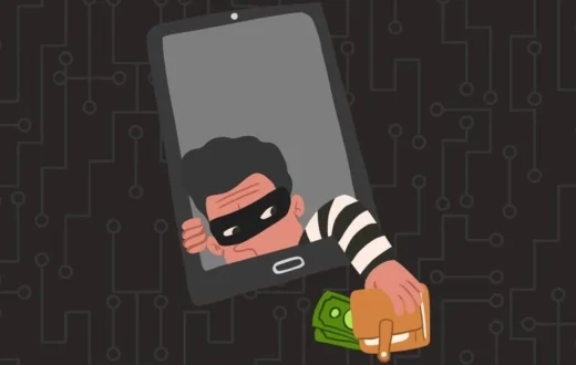 Ilustrasi ancaman siber dari aplikasi berbahaya pencuri data di smartphone